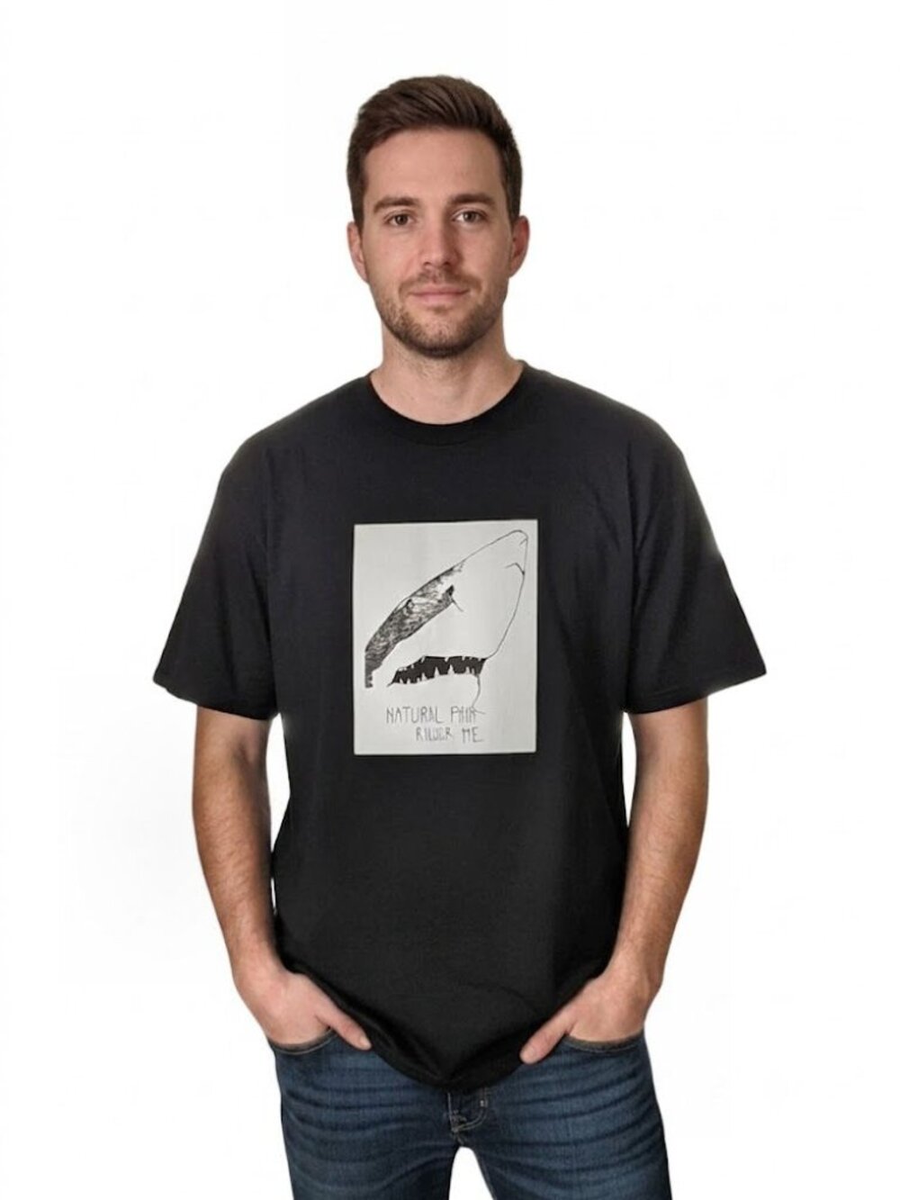 Lanvin Men's Black Natural Pain Killer Me T-Shirt Size Medium NWD